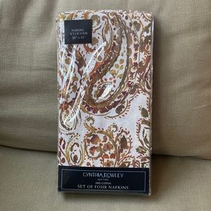 NWT  Cynthia Rowley cotton napkins
